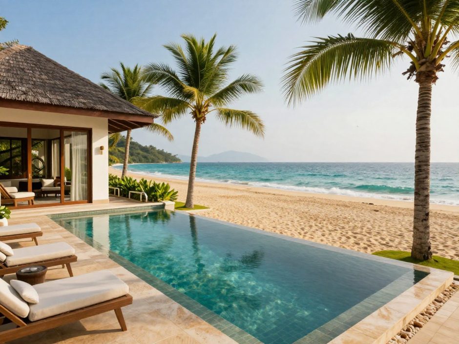 Beachfront retreat villa with pool in southern Sri Lanka